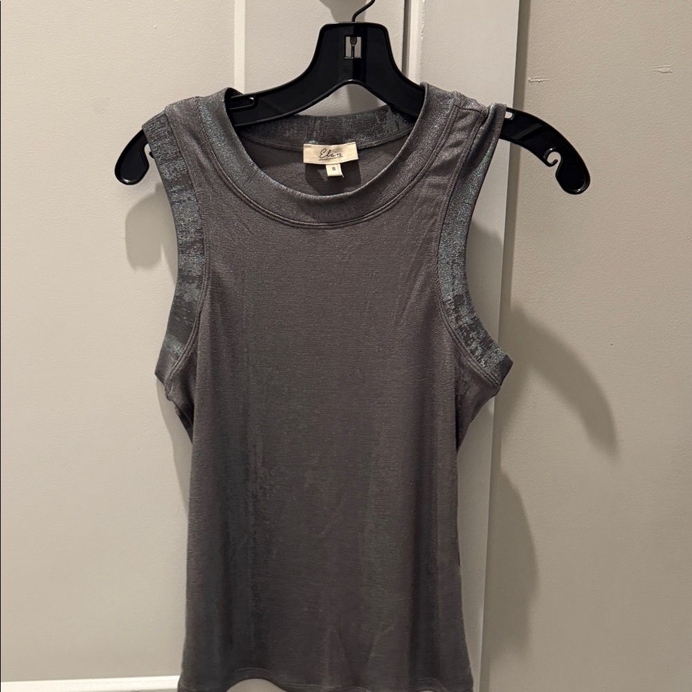 Gray sparkle sleeveless tank top size s $59
